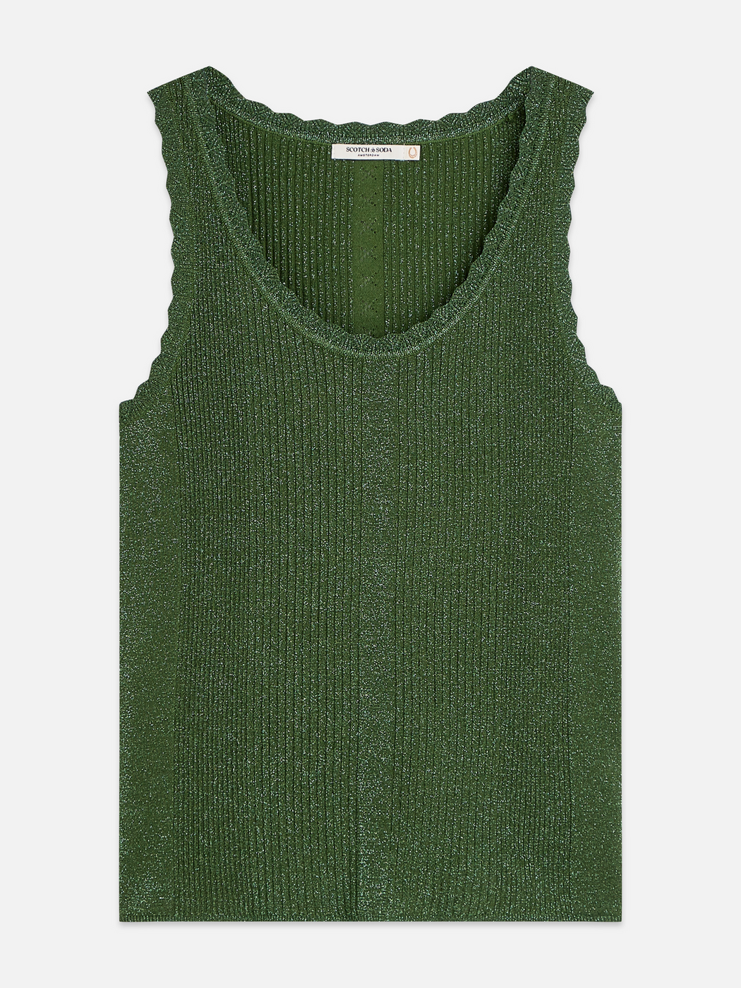 Metallic ribbed knitted tank – Scotch & Soda Amsterdam
