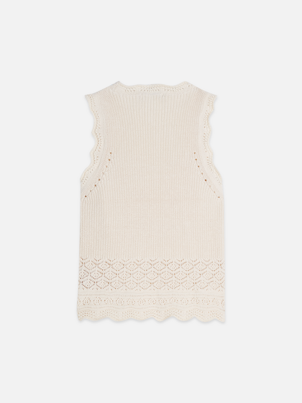 Pointelle knitted vest
