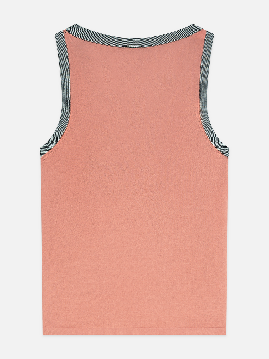 Stripe trim relaxed knitted vest