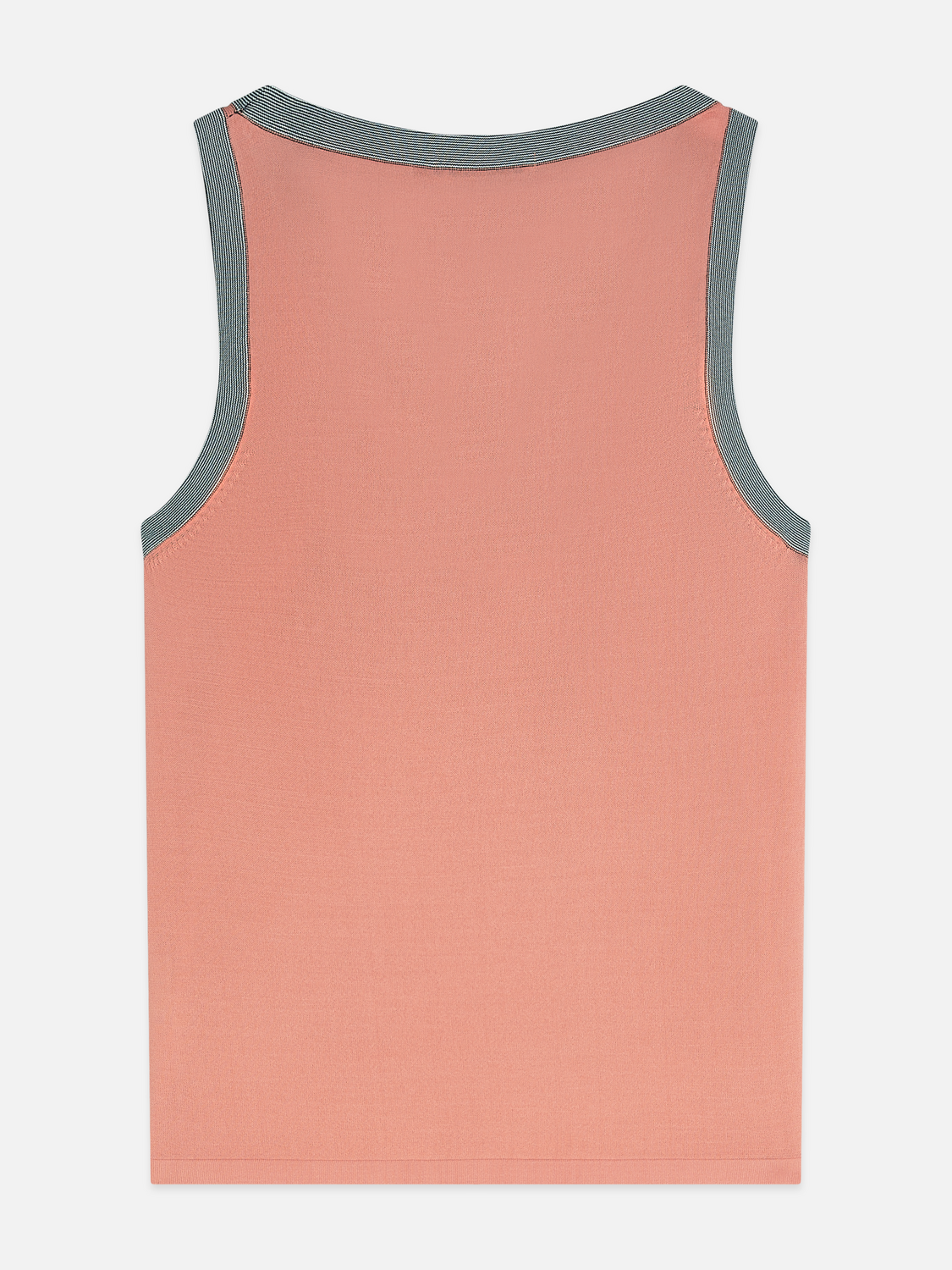 Stripe trim relaxed knitted vest