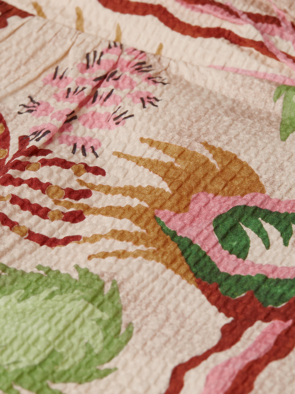 Cotton seersucker keyhole halter tank top