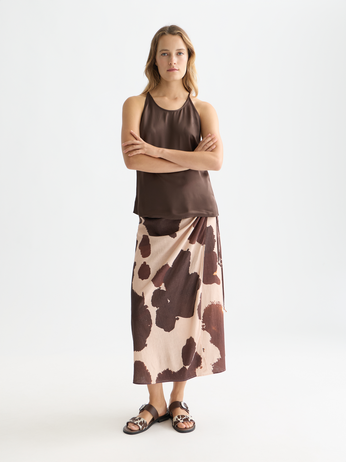 Halter top with ties