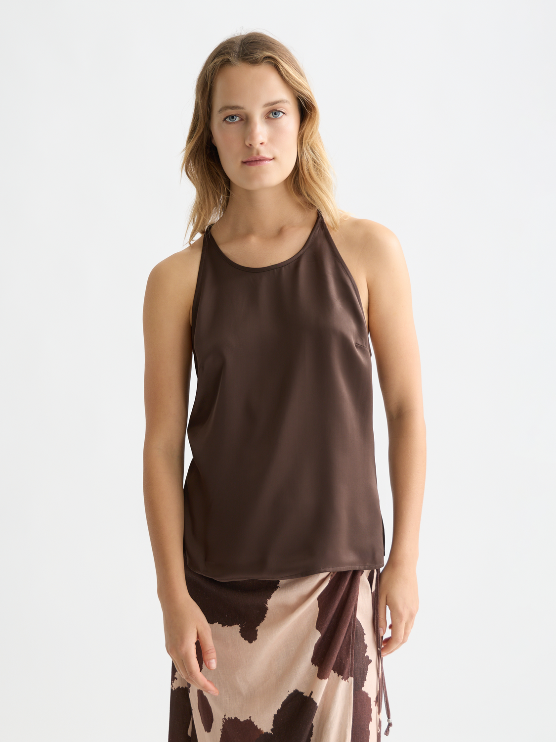 Halter top with ties