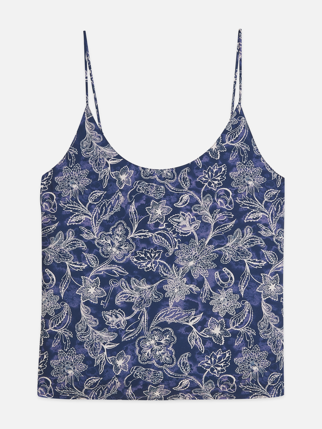 Printed jersey back tank top