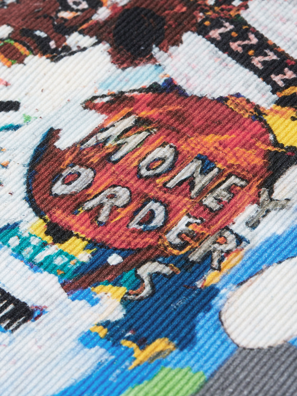 Basquiat printed rib racer tank