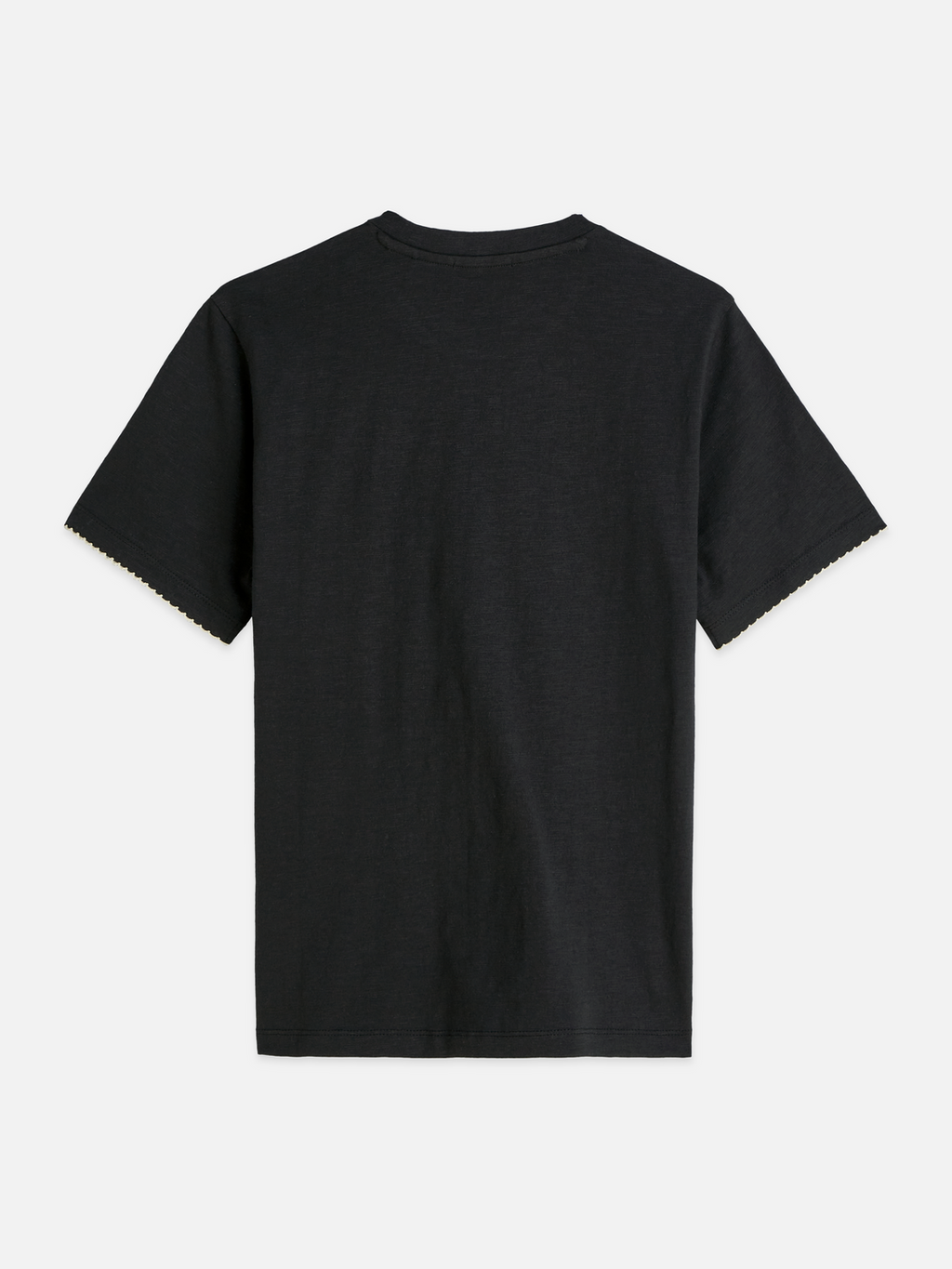 Embroidered slub regular-fit T-shirt