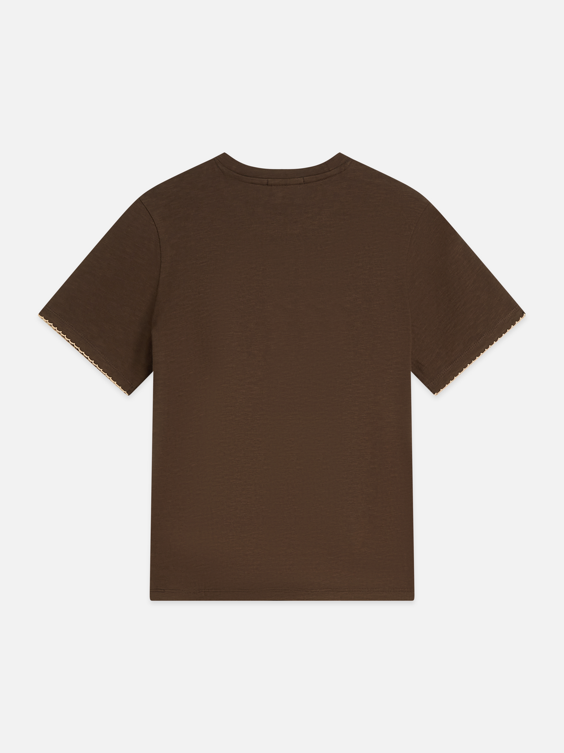 Embroidered slub regular-fit T-shirt