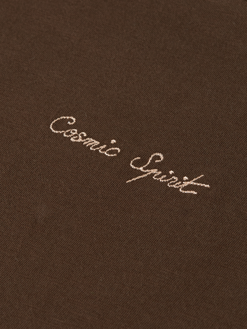 Embroidered slub regular-fit T-shirt