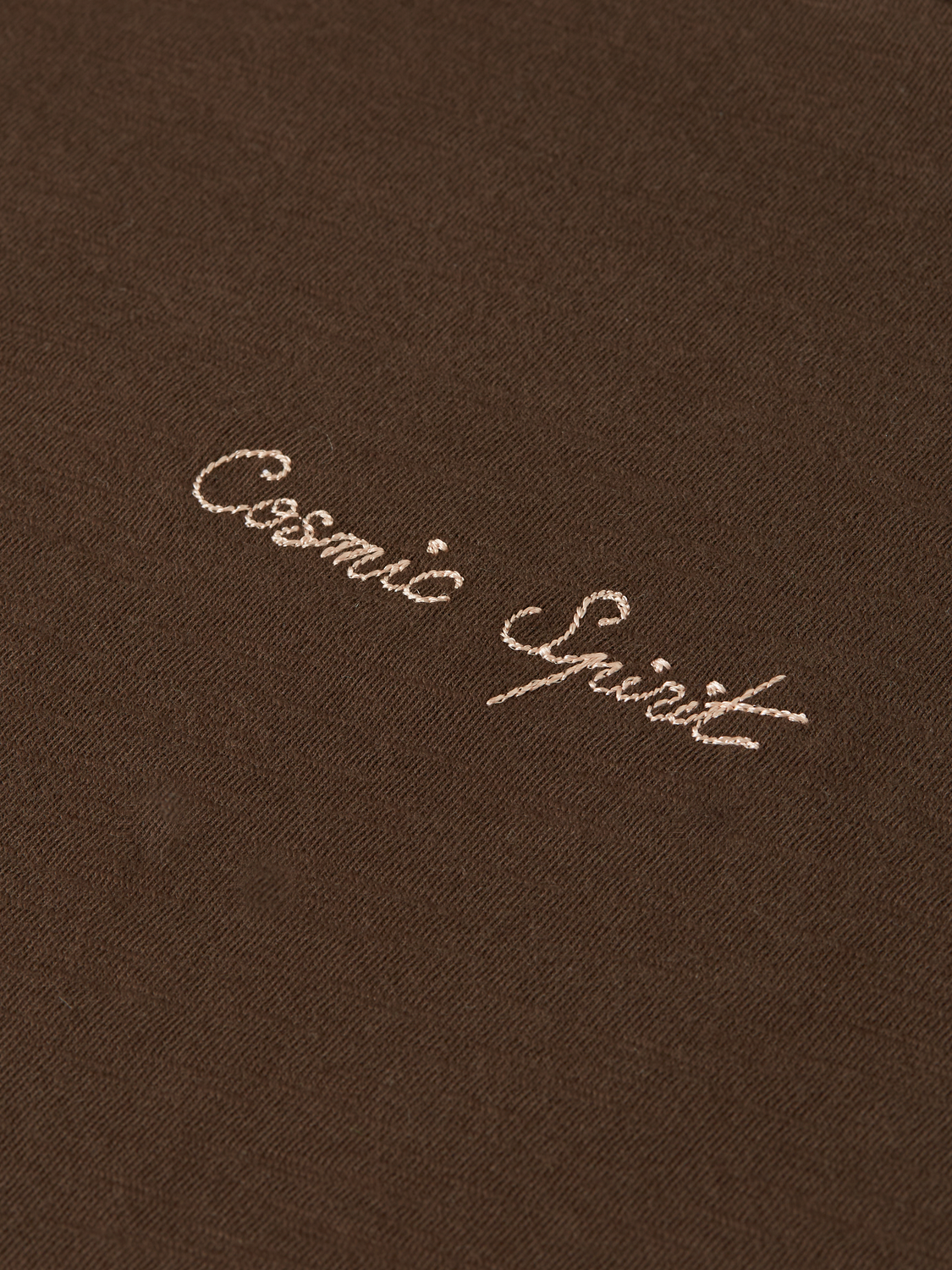 Embroidered slub regular-fit T-shirt