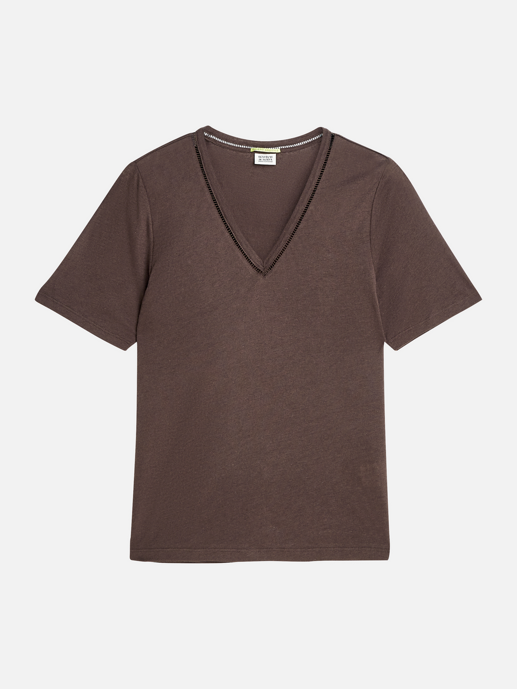 Linen V-neck T-shirt
