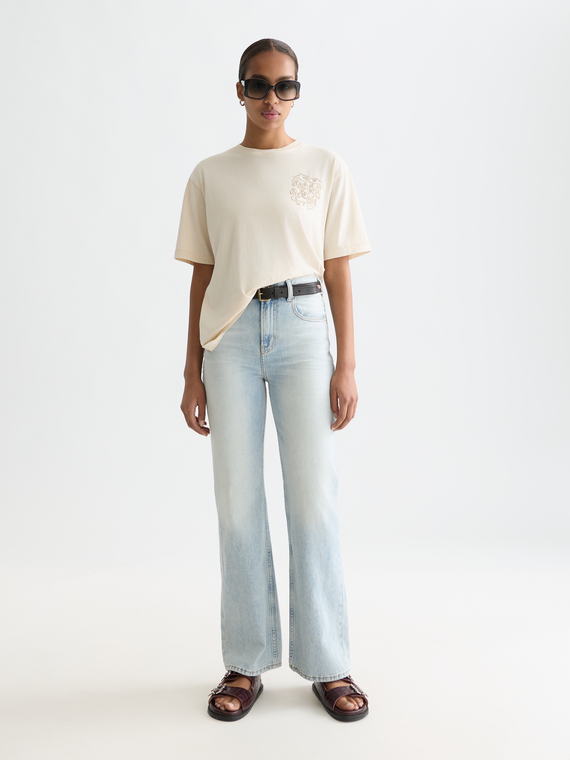 Washed artwork loose-fit T-shirt