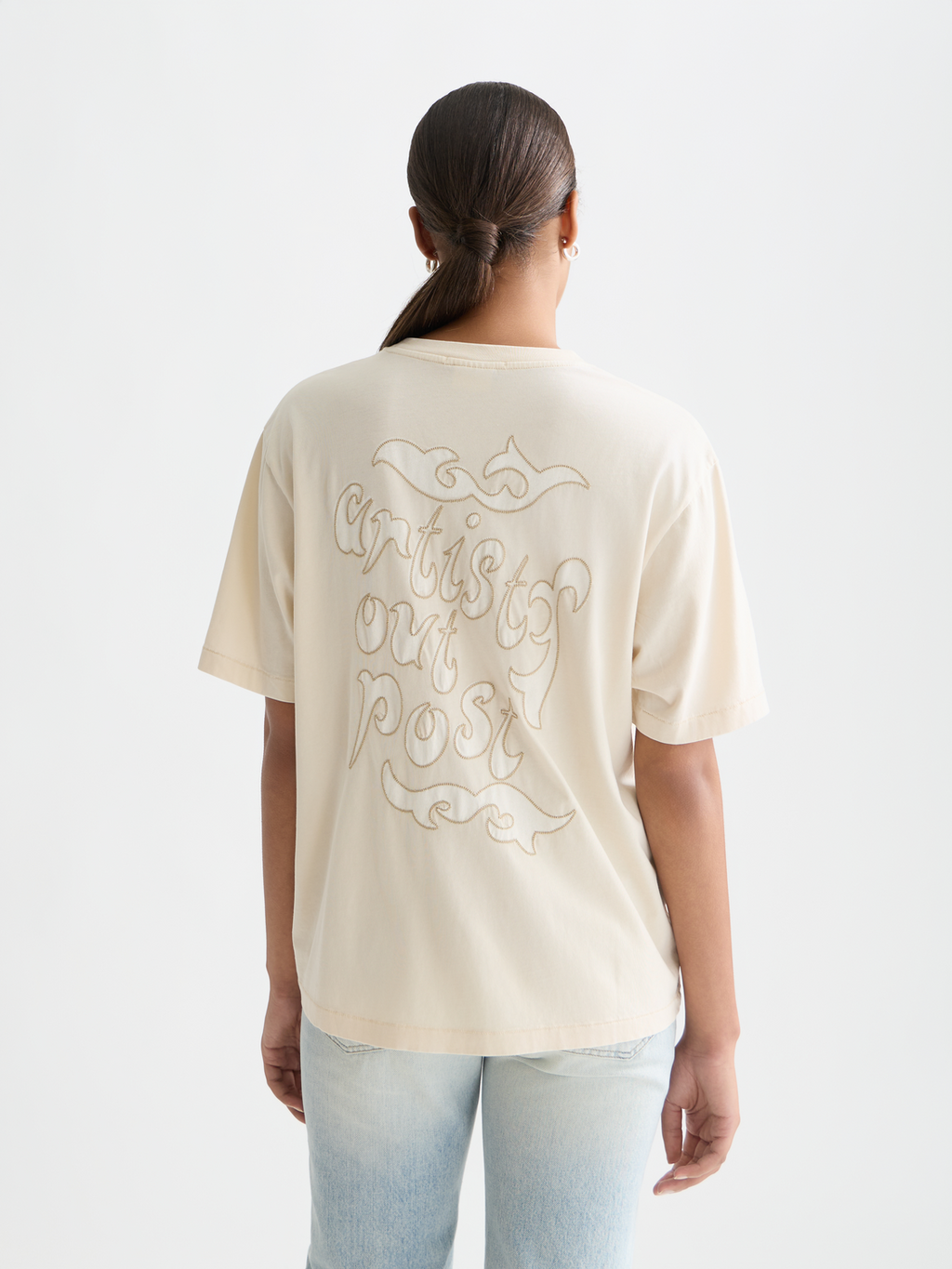 Washed artwork loose-fit T-shirt