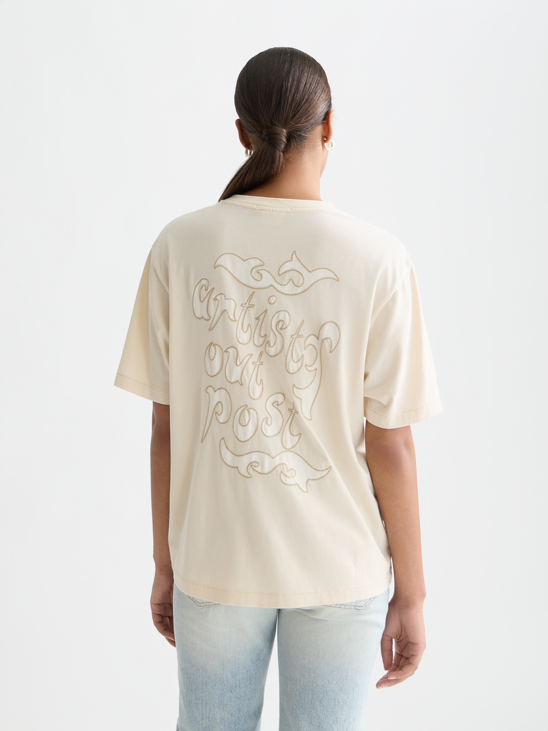 Washed artwork loose-fit T-shirt