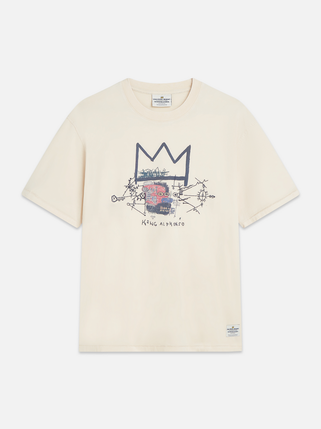 Scotch & Soda x Basquiat Washed Artwork Relaxed-Fit T-Shirt
