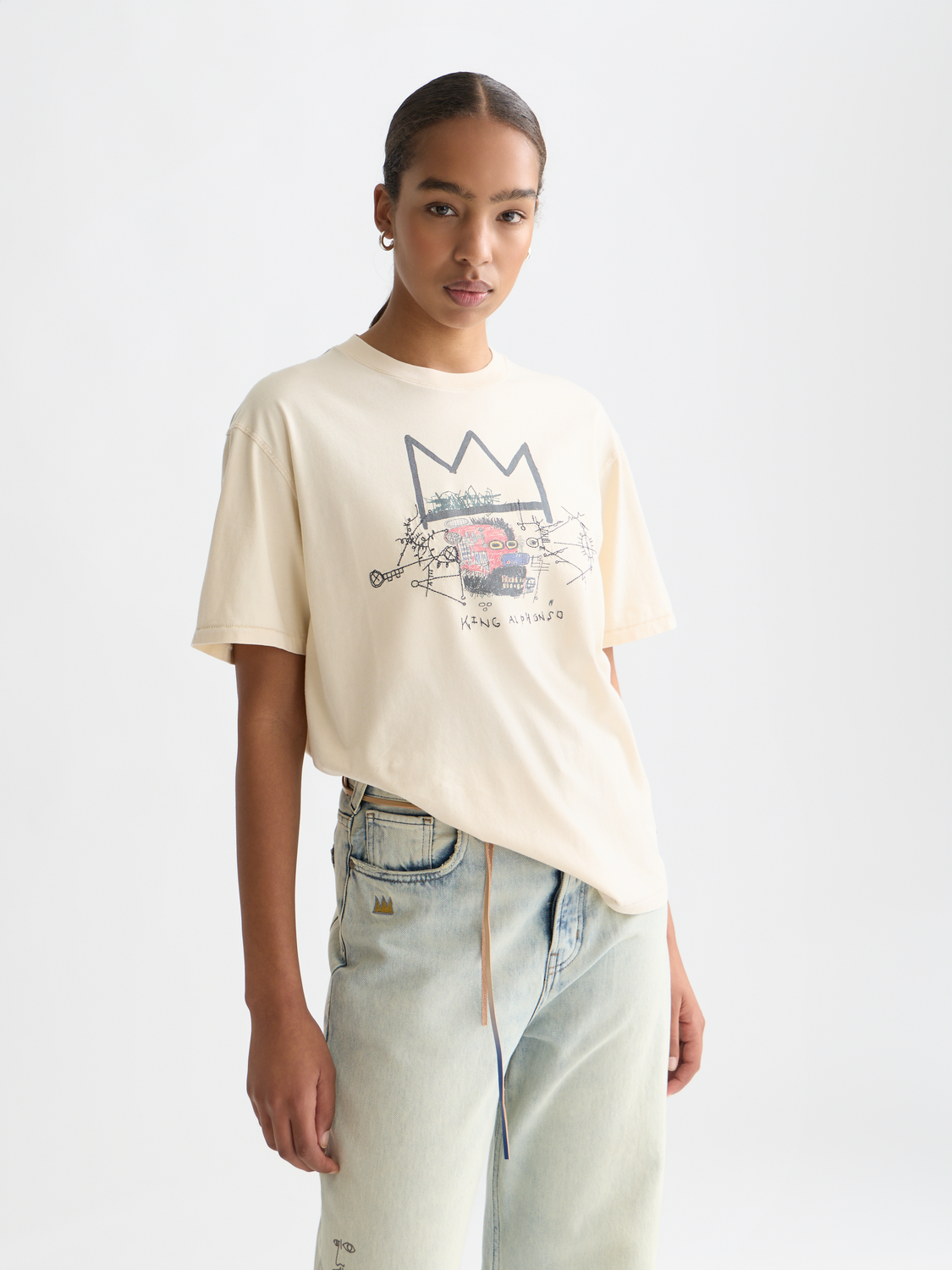 Scotch & Soda x Basquiat Washed Artwork Relaxed-Fit T-Shirt