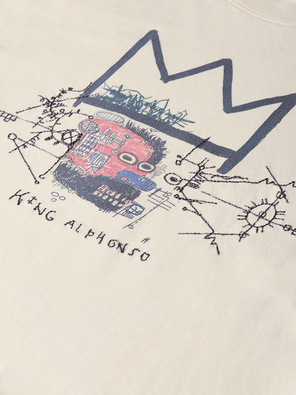 Scotch & Soda x Basquiat Washed Artwork Relaxed-Fit T-Shirt