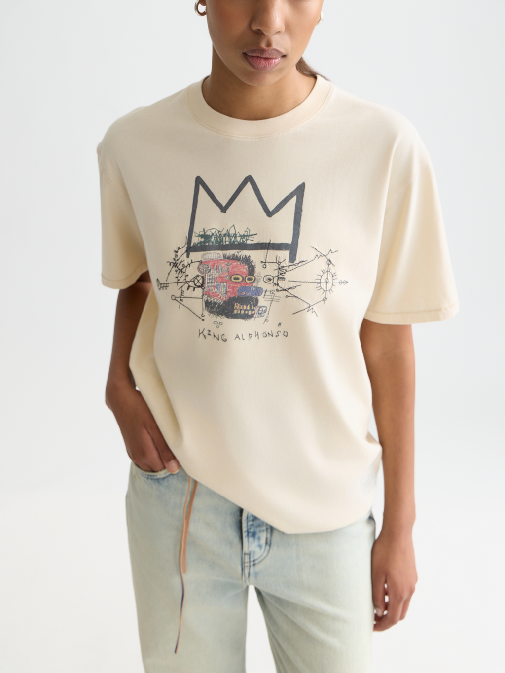 Scotch & Soda x Basquiat Washed Artwork Relaxed-Fit T-Shirt