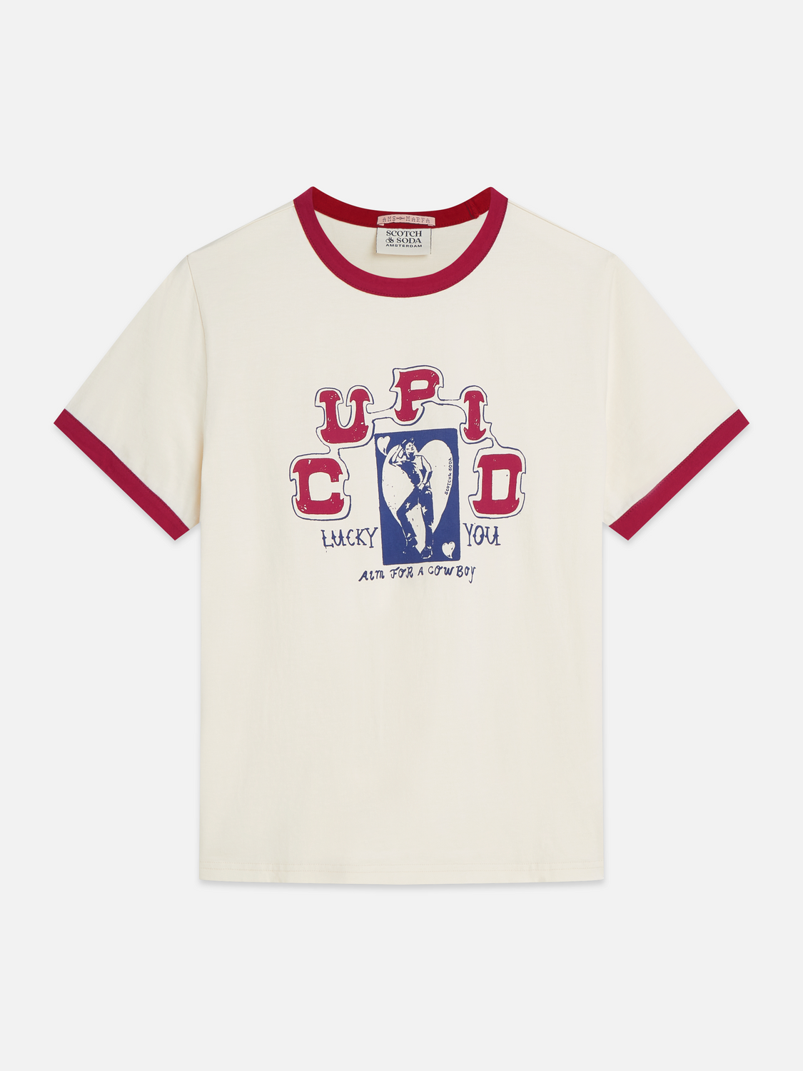 T-shirt with contrast binding