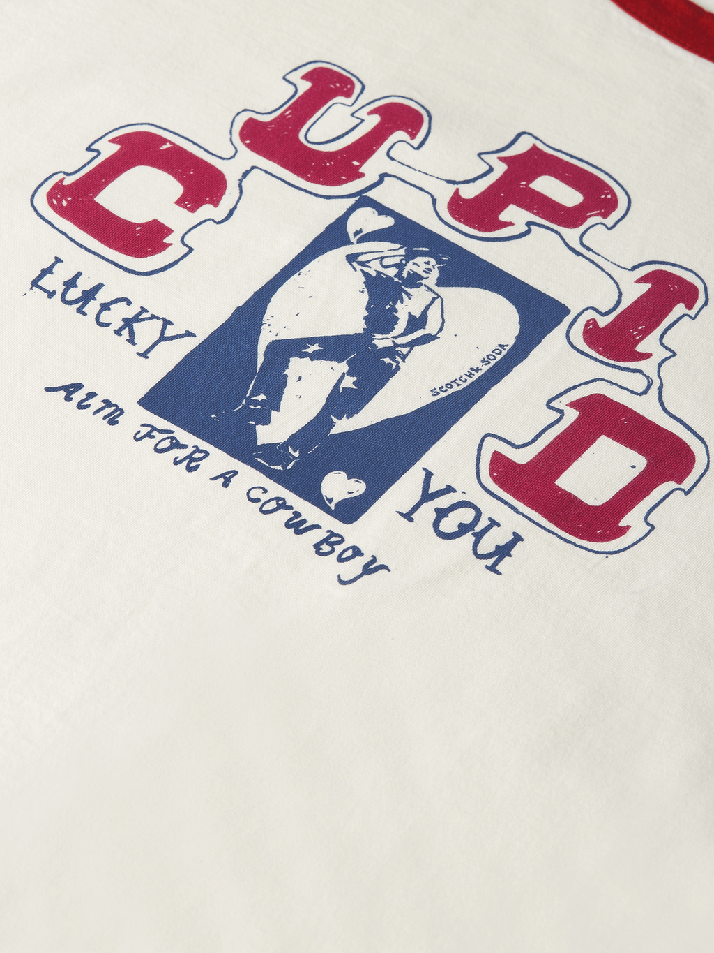 T-shirt with contrast binding
