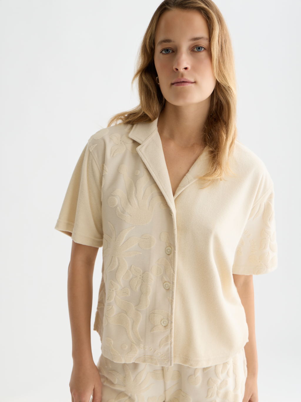 Towelling shortsleeved shirt