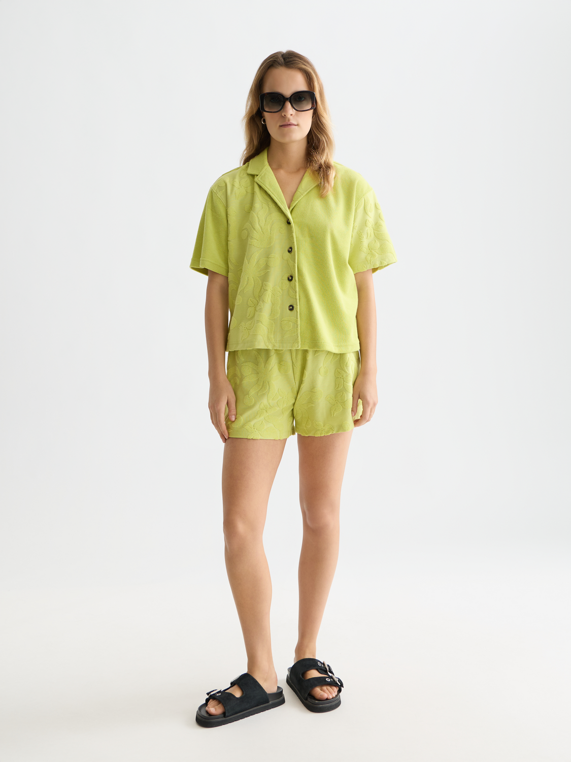 Towelling shortsleeved shirt