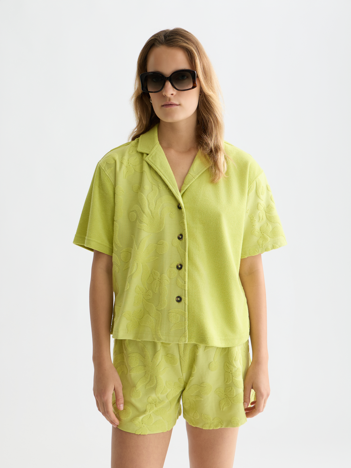 Towelling shortsleeved shirt