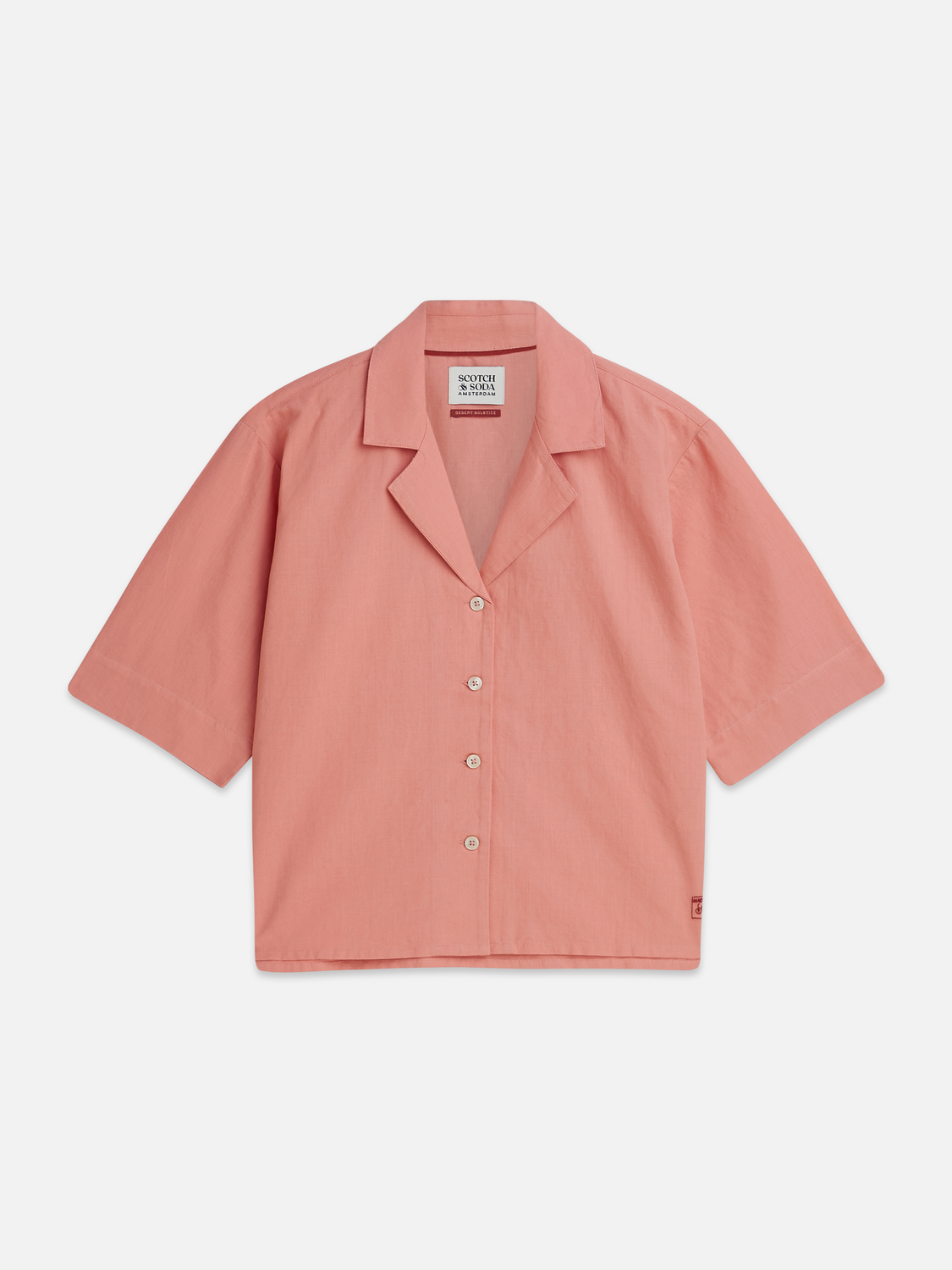 Cotton linen short sleeve shirt