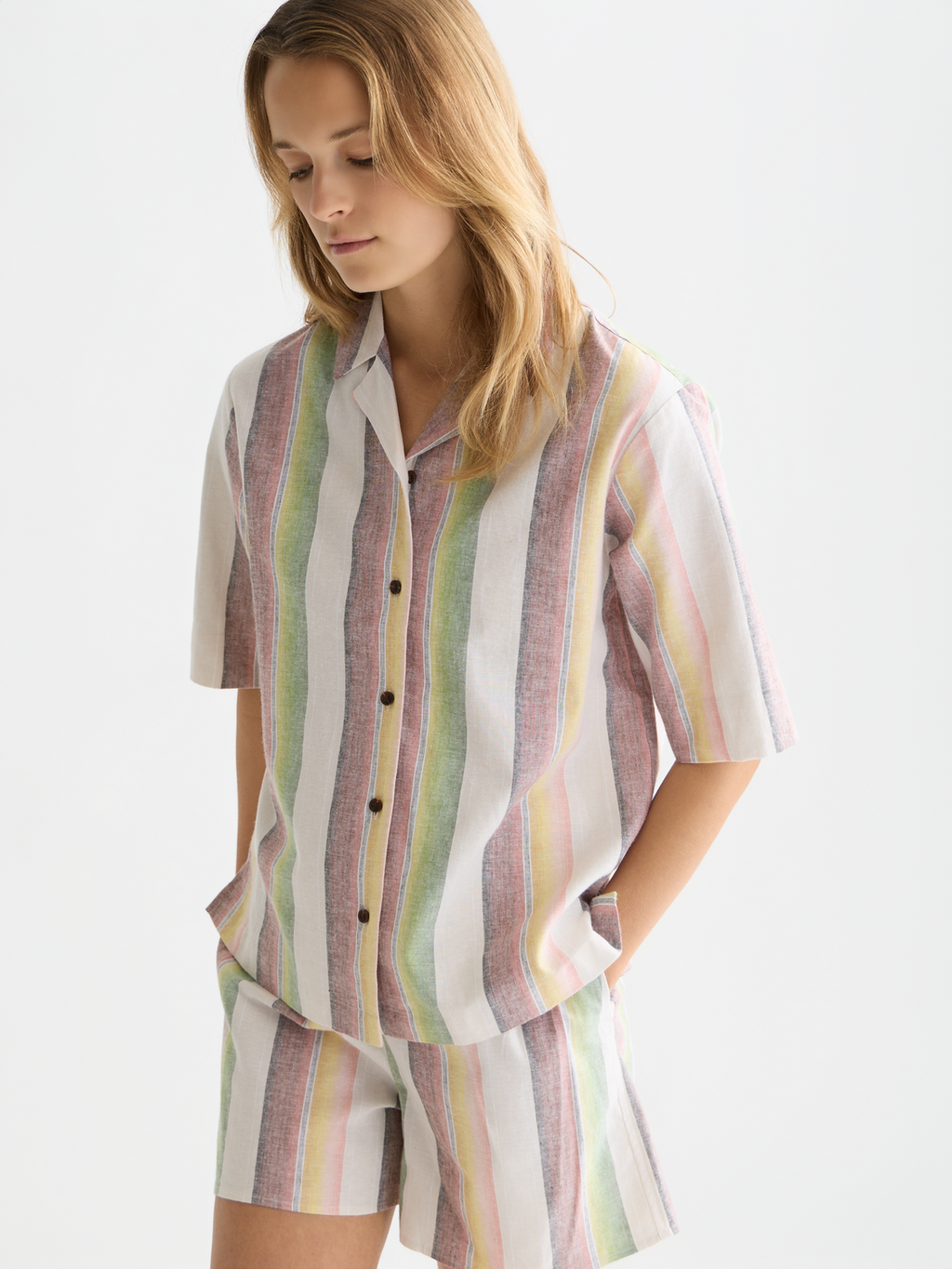 Striped short sleeve shirt