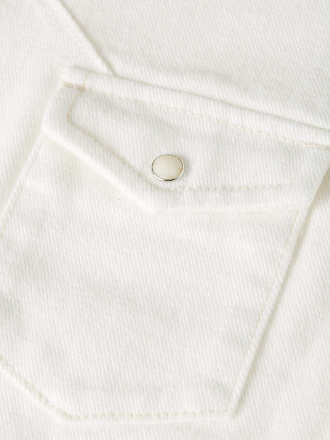 Cap sleeve denim shirt