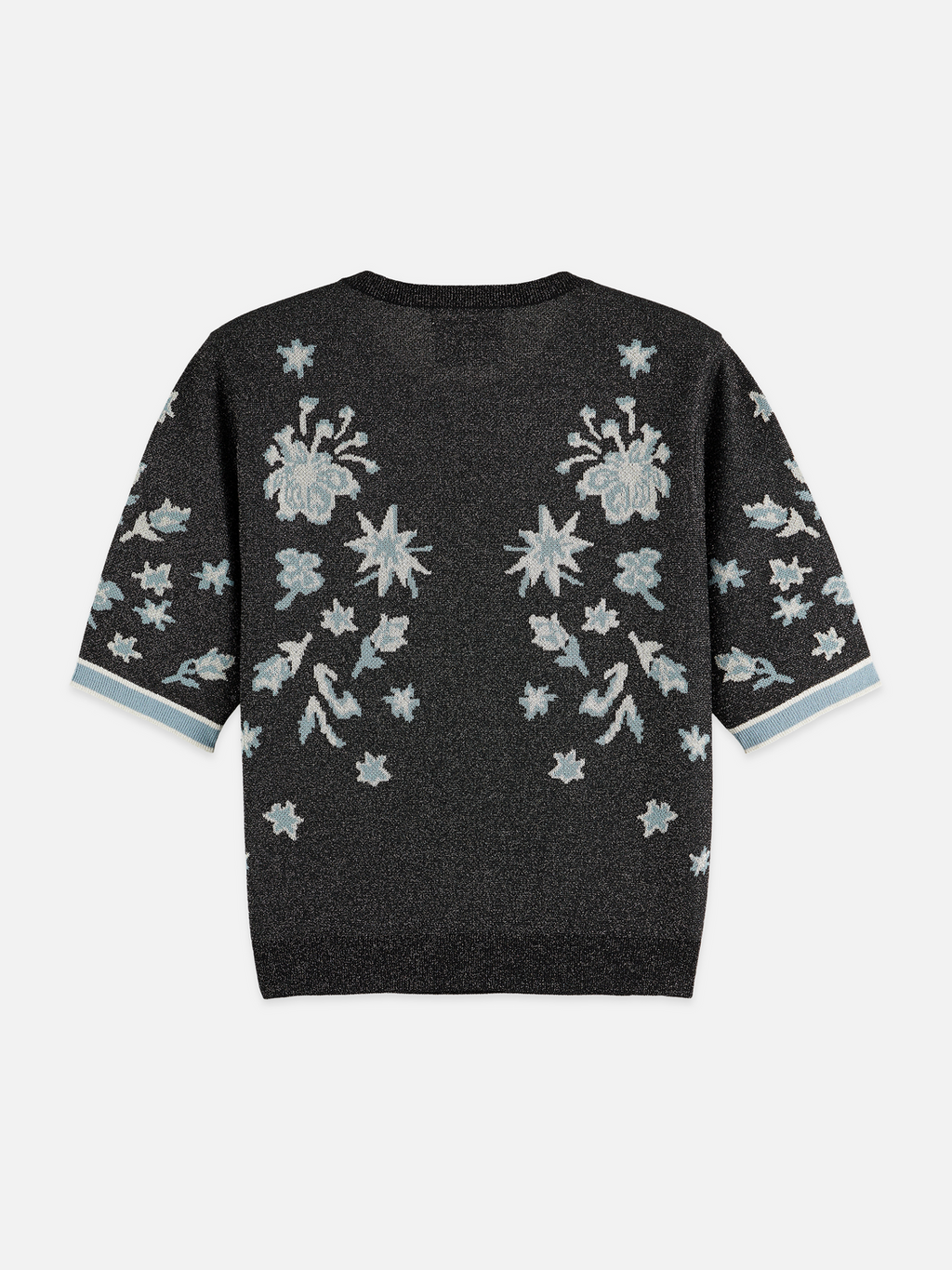 Jacquard short sleeve pullover