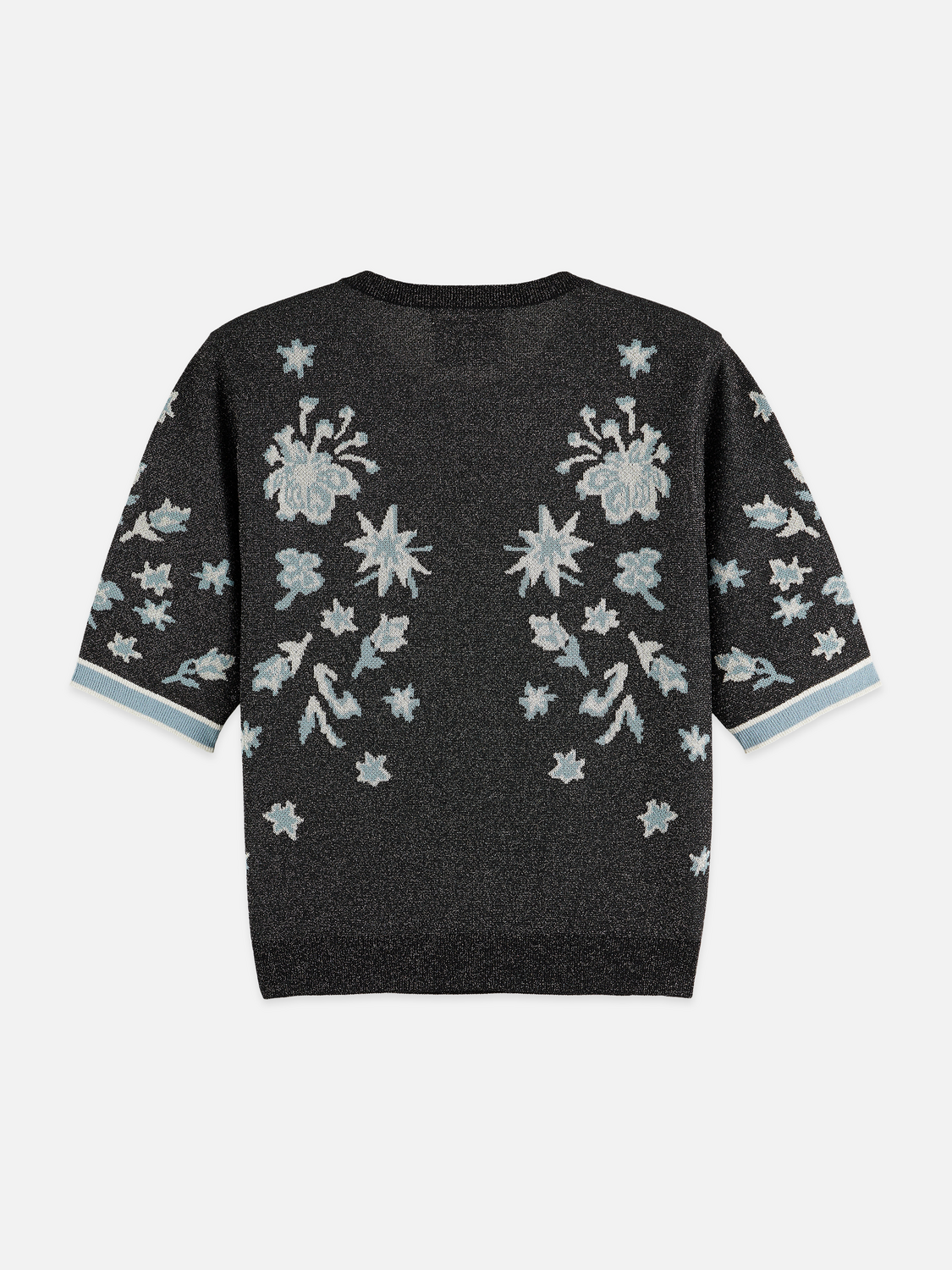 Jacquard short sleeve pullover