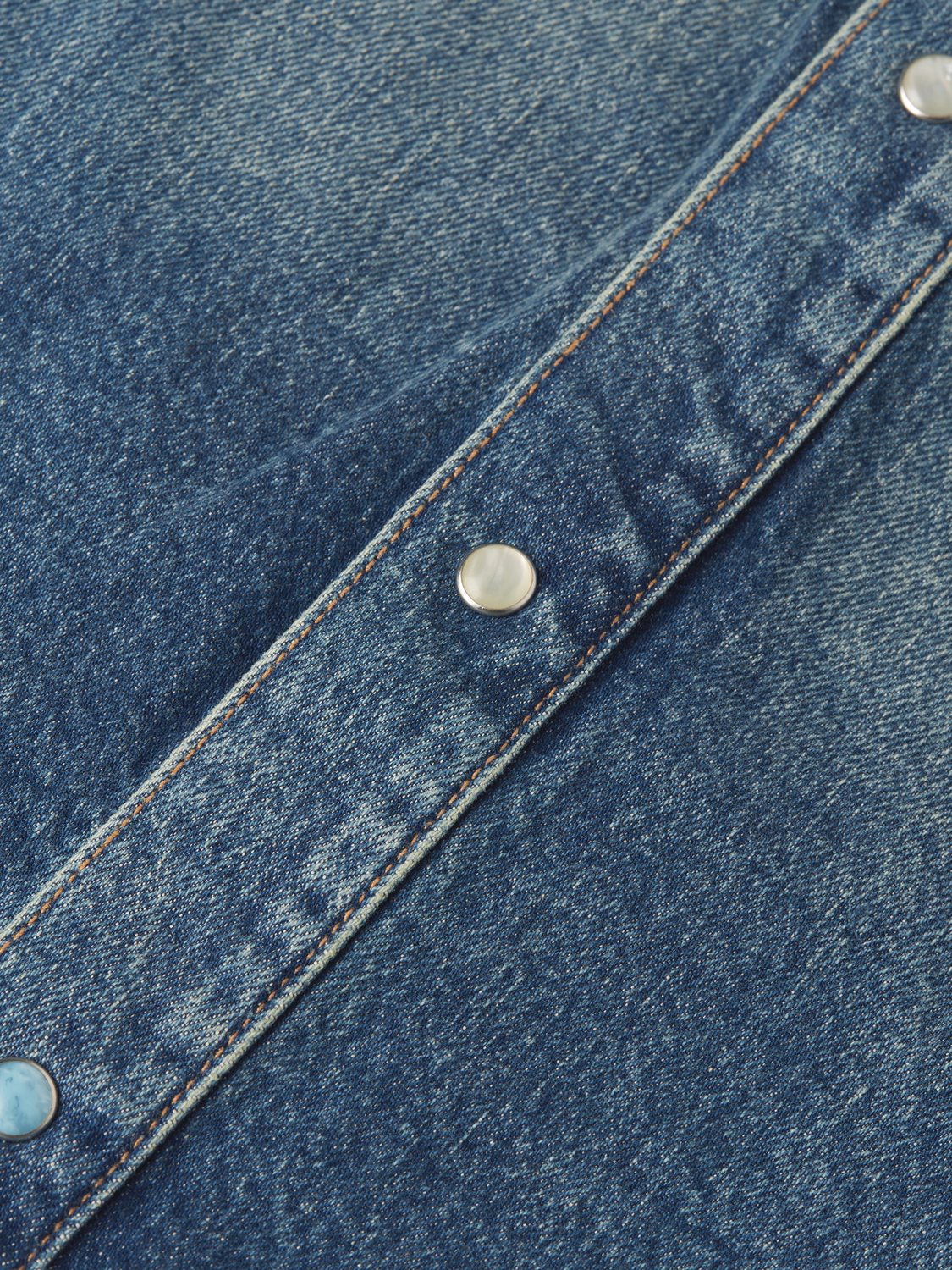 Darted denim shirt
