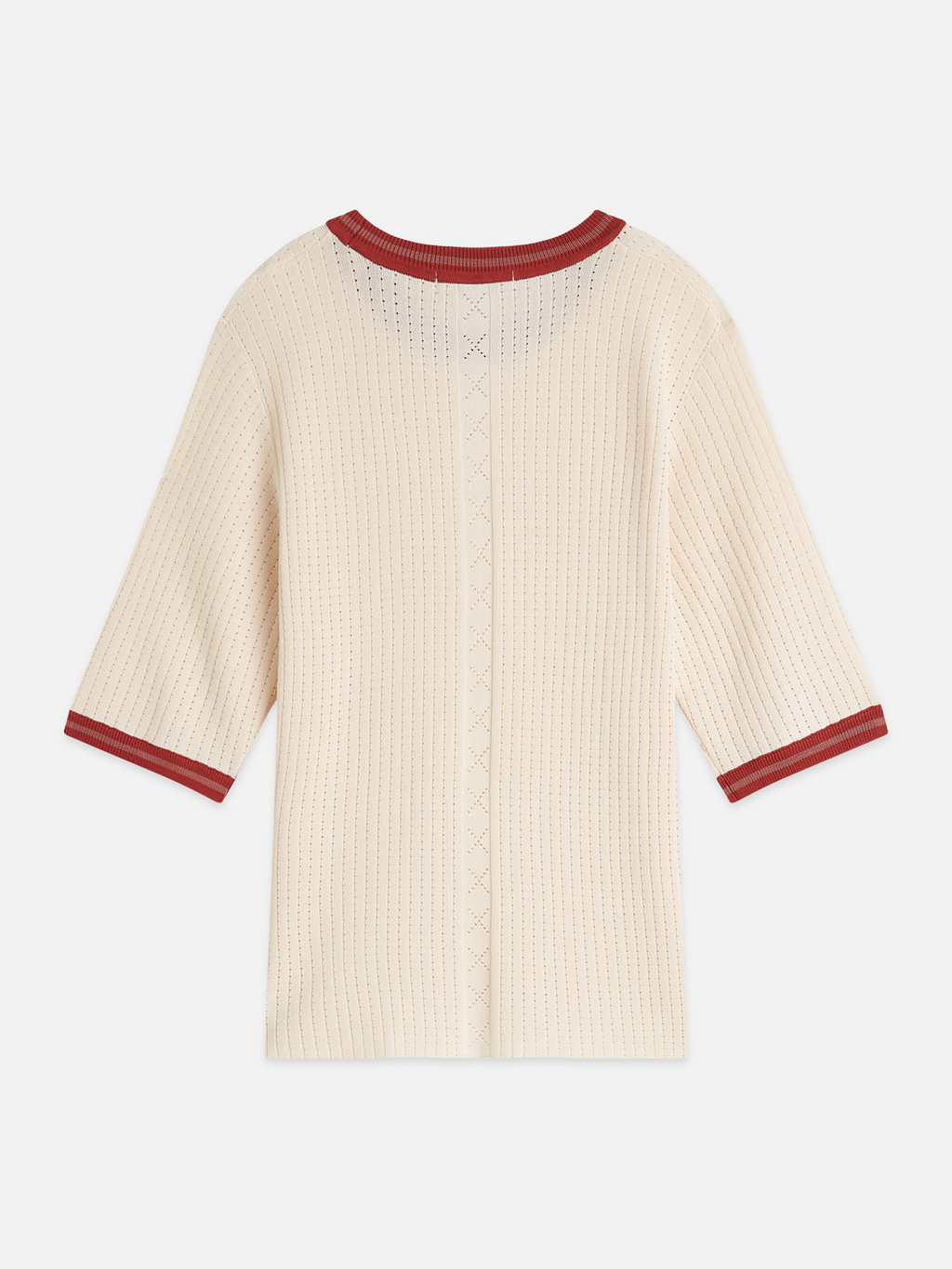 Pointelle knitted relaxed t-shirt