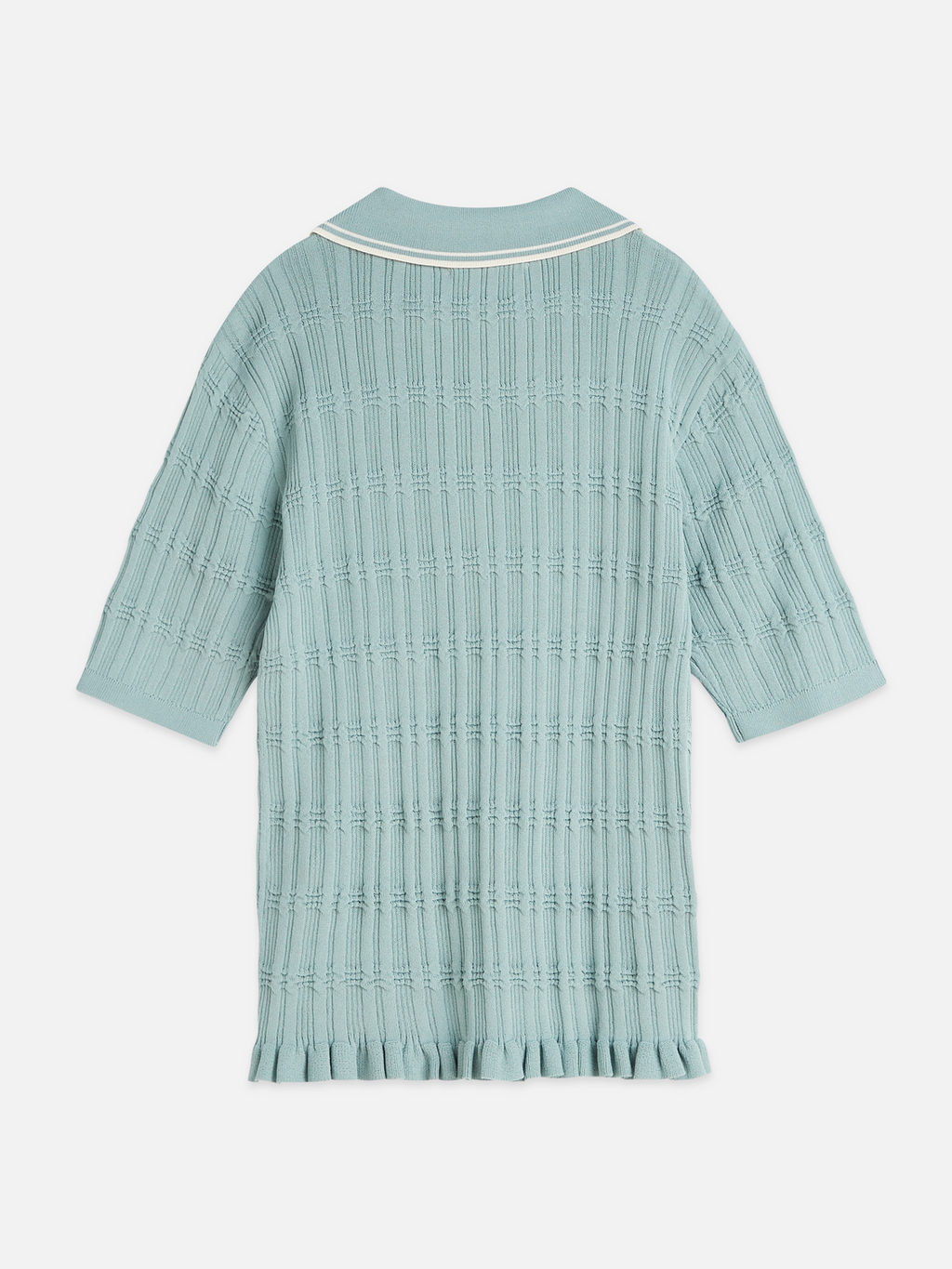 Ripple stitch fitted pullover