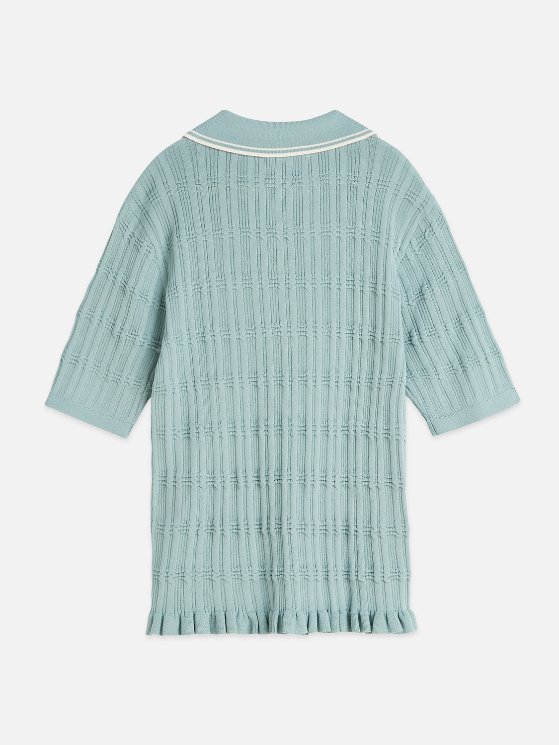 Ripple stitch fitted pullover