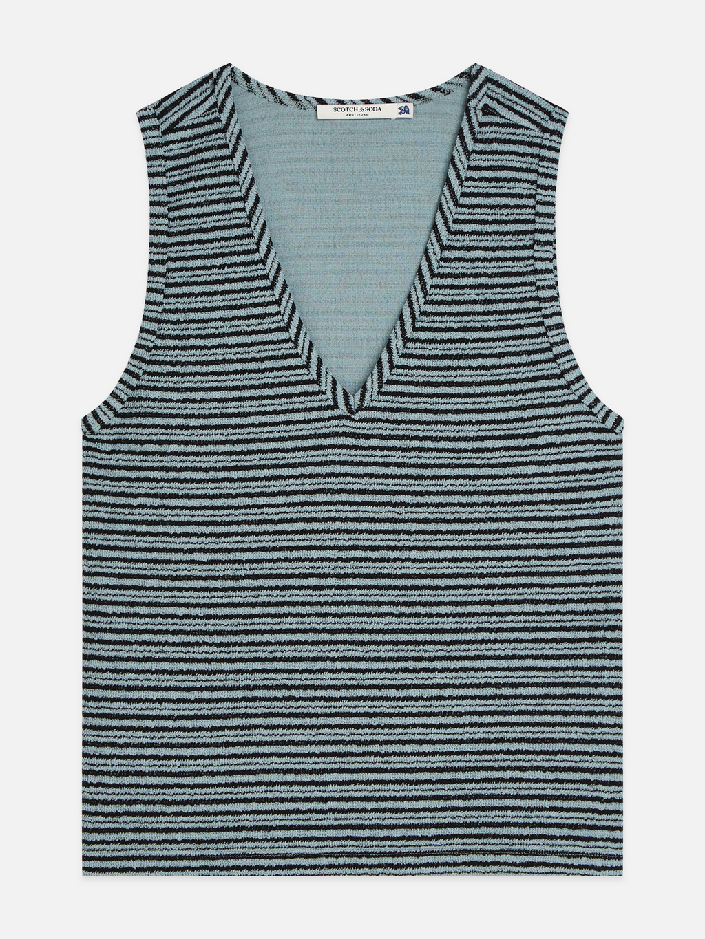 Stripe V-neck tank