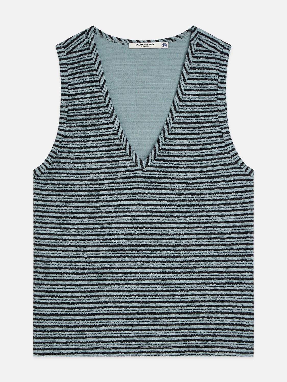 Stripe V-neck tank
