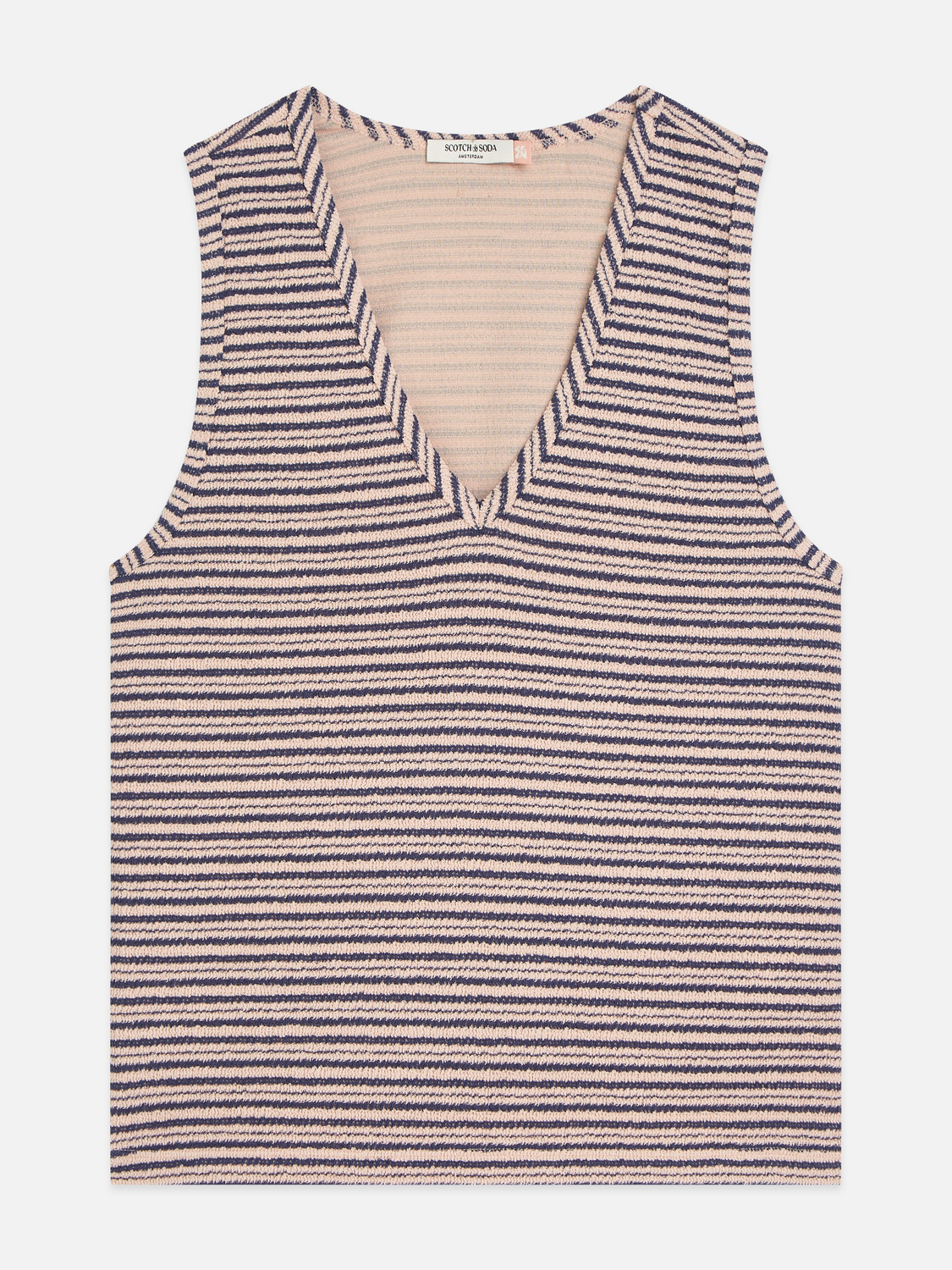 Stripe V-neck tank