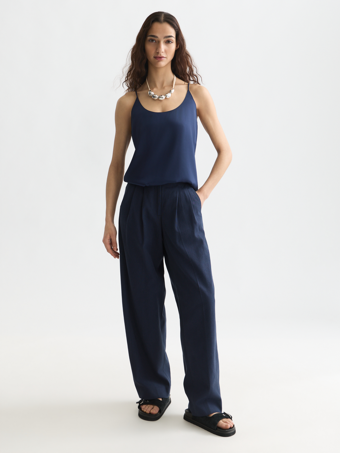 Jersey woven tank