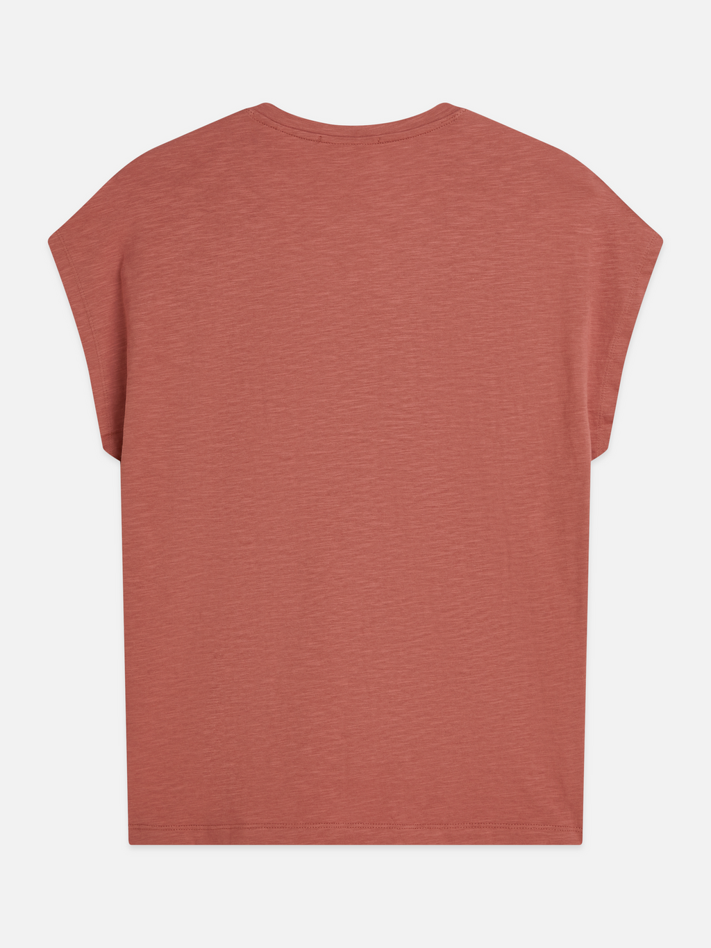 Ampersand embroidery V-neck T-shirt