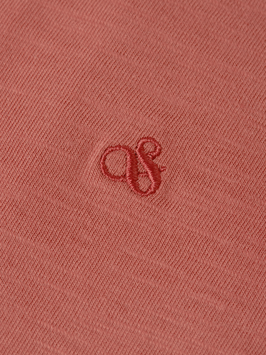 Ampersand embroidery V-neck T-shirt