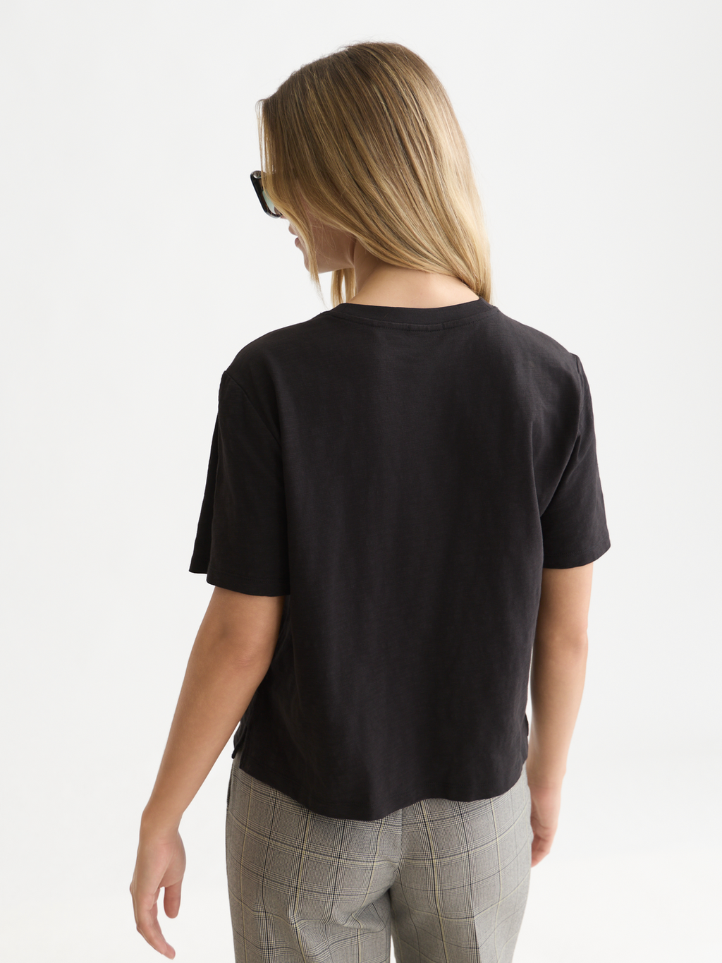 Keyhole Sleeve Cotton T-Shirt
