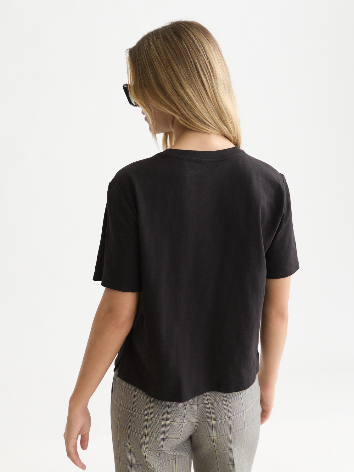 Keyhole Sleeve Cotton T-Shirt