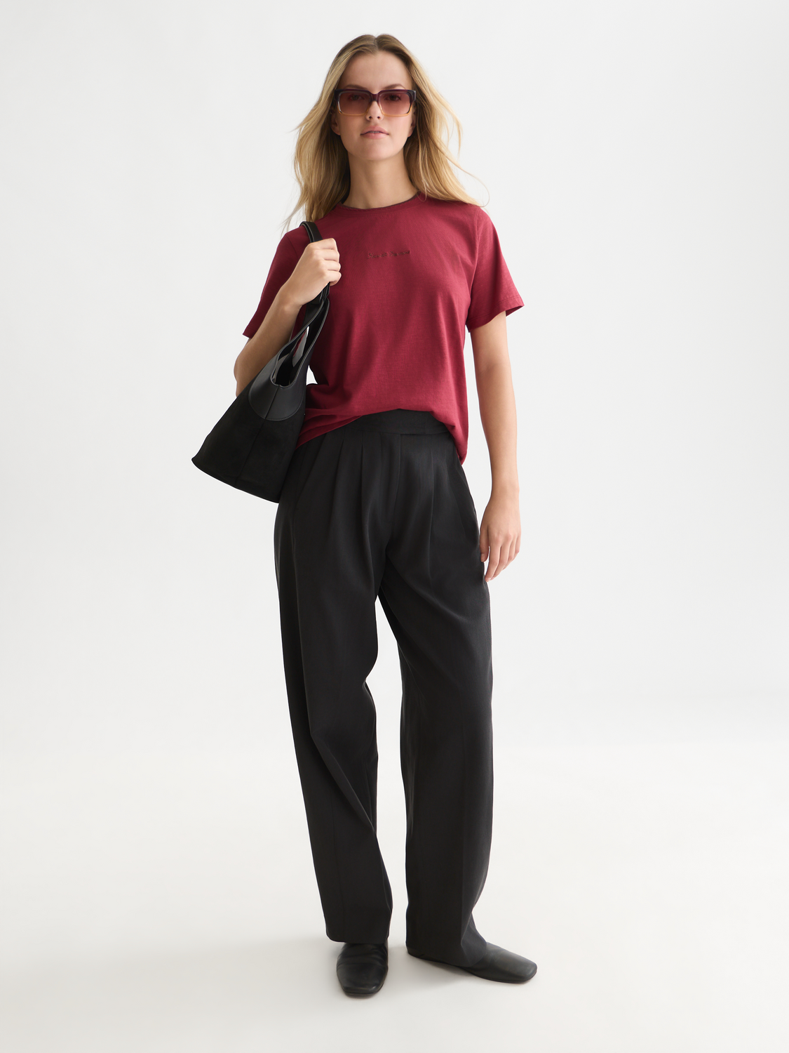 Chest Embroidery Cotton T-Shirt