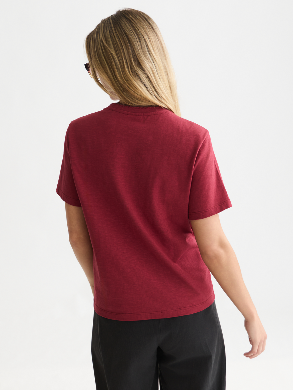 Chest Embroidery Cotton T-Shirt