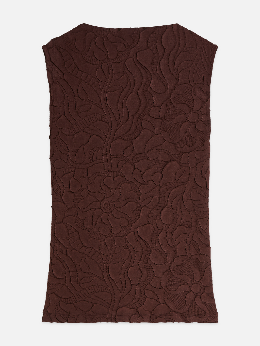 Embossed Crepe Mock Neck Tank
