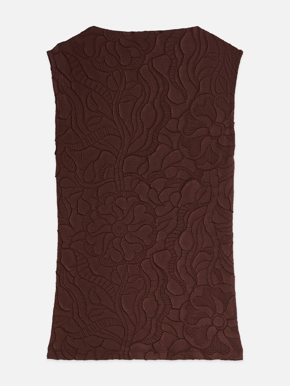 Embossed Crepe Mock Neck Tank