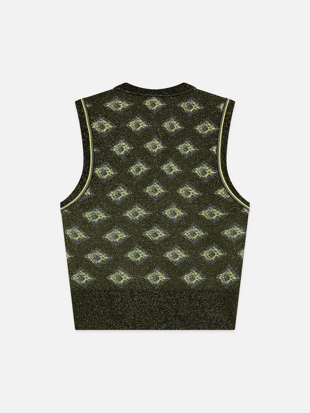Jacquard knitted relaxed-fit vest
