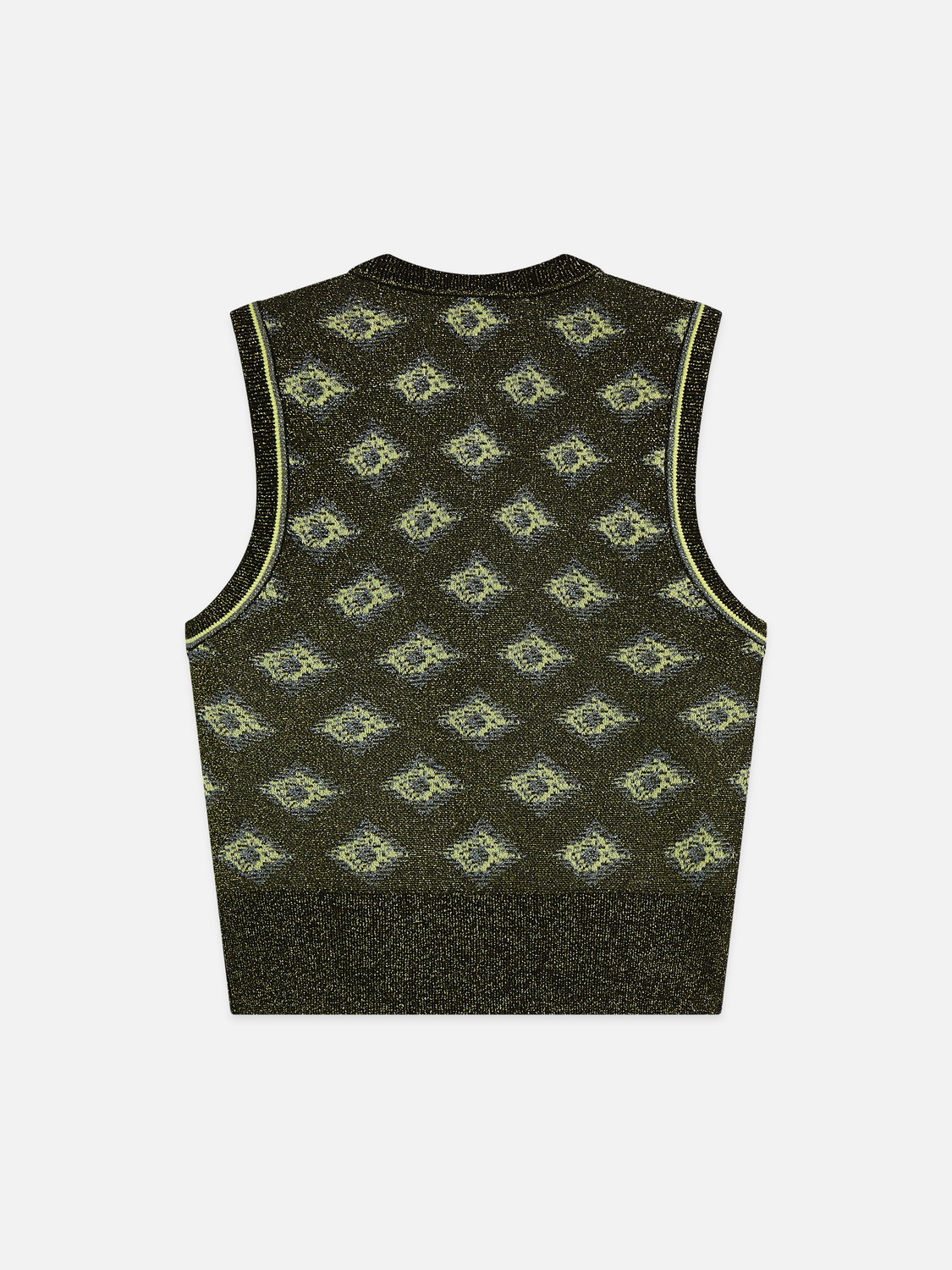 Jacquard knitted relaxed-fit vest