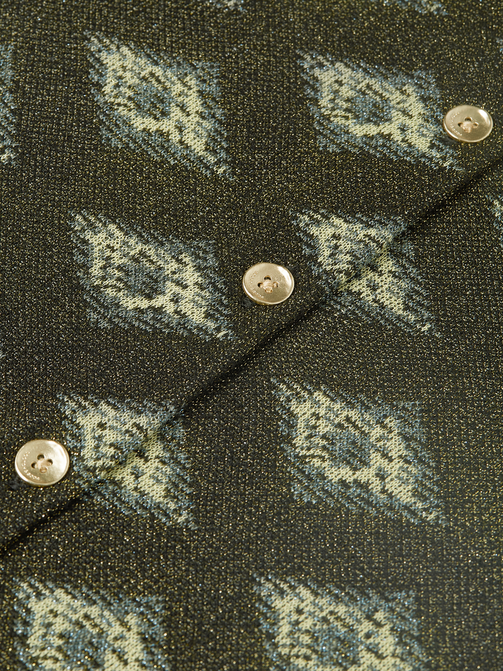 Jacquard knitted relaxed-fit vest